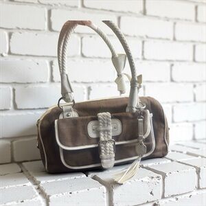 Rafe New York Brown Detail Shoulder Bag approximately 14" x 5 Purse Vintage​​